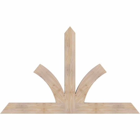 Ekena Millwork Richland Smooth Timber Gable Bracket, Douglas Fir, 72"W x 45"H x 3 1/2"D x 5 1/2"F, 15/12 Pitch GBW072X45X0406RIC00SDF